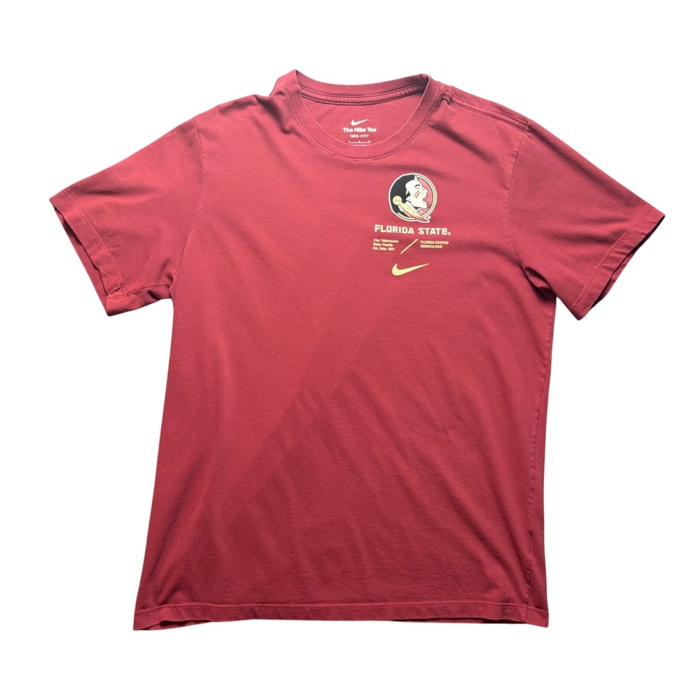 Nike T-Shirt Mens Large Red Florida State Seminoles Dri-FIT Graphic Tee FSU